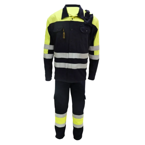 CAMISA Y PANTALON GALOS® FR ARC FLASH 100% INHERENTE - VERDE Y AZUL MARINO