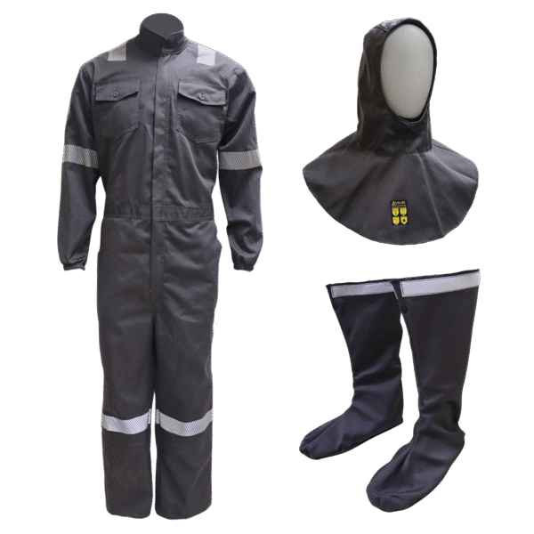 KIT 3 EN 1 - CAPUCHA, OVEROL Y MEDIAS GALOS® CONTRA ÁCIDOS - GRIS