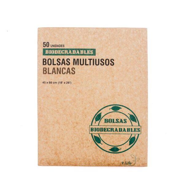 Bolsa Mecasa Biodegradable Blanca 18'' X 26'' X 50 Und