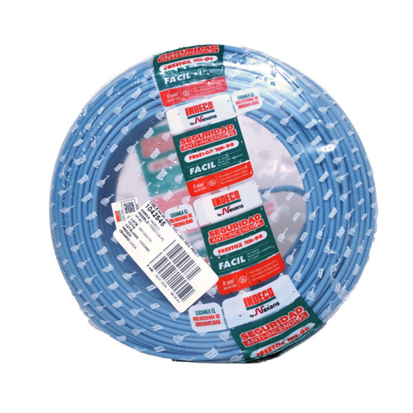 Cable NH-90 6mm2 450/750V libre de halógeno azul, clase 2, x rollo, Practicable