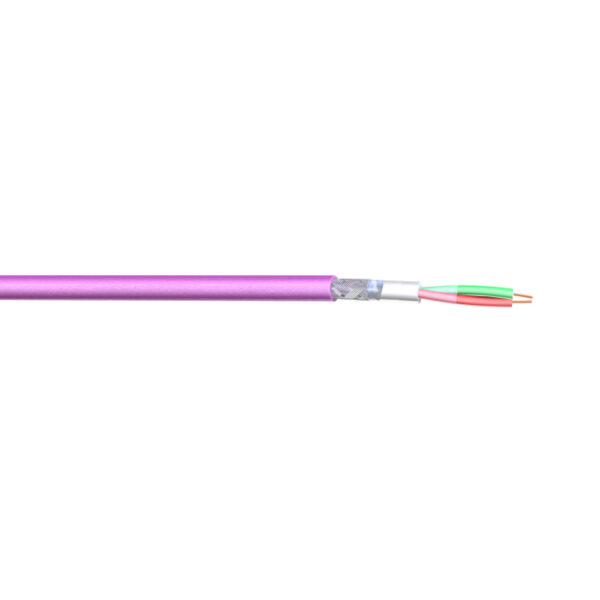 Cable PROFIBUS DP 1x2x22AWG color violeta libre de halógenos UL