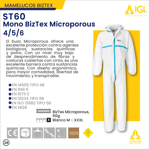 ST60 Mono BizTex Microporous Tipo 4/5/6