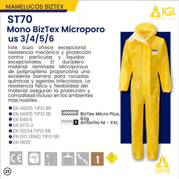 ST70 Mono BizTex Microporous Tipo 3/4/5/6