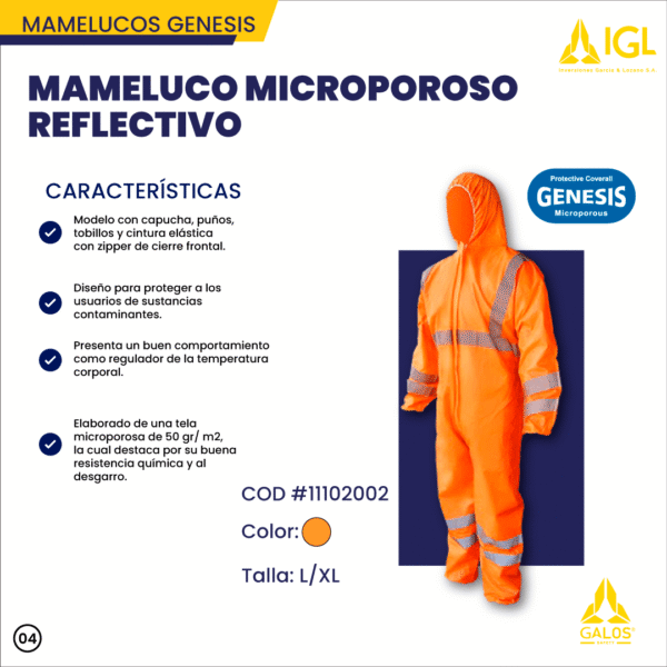 Mameluco Microporoso Reflectivo